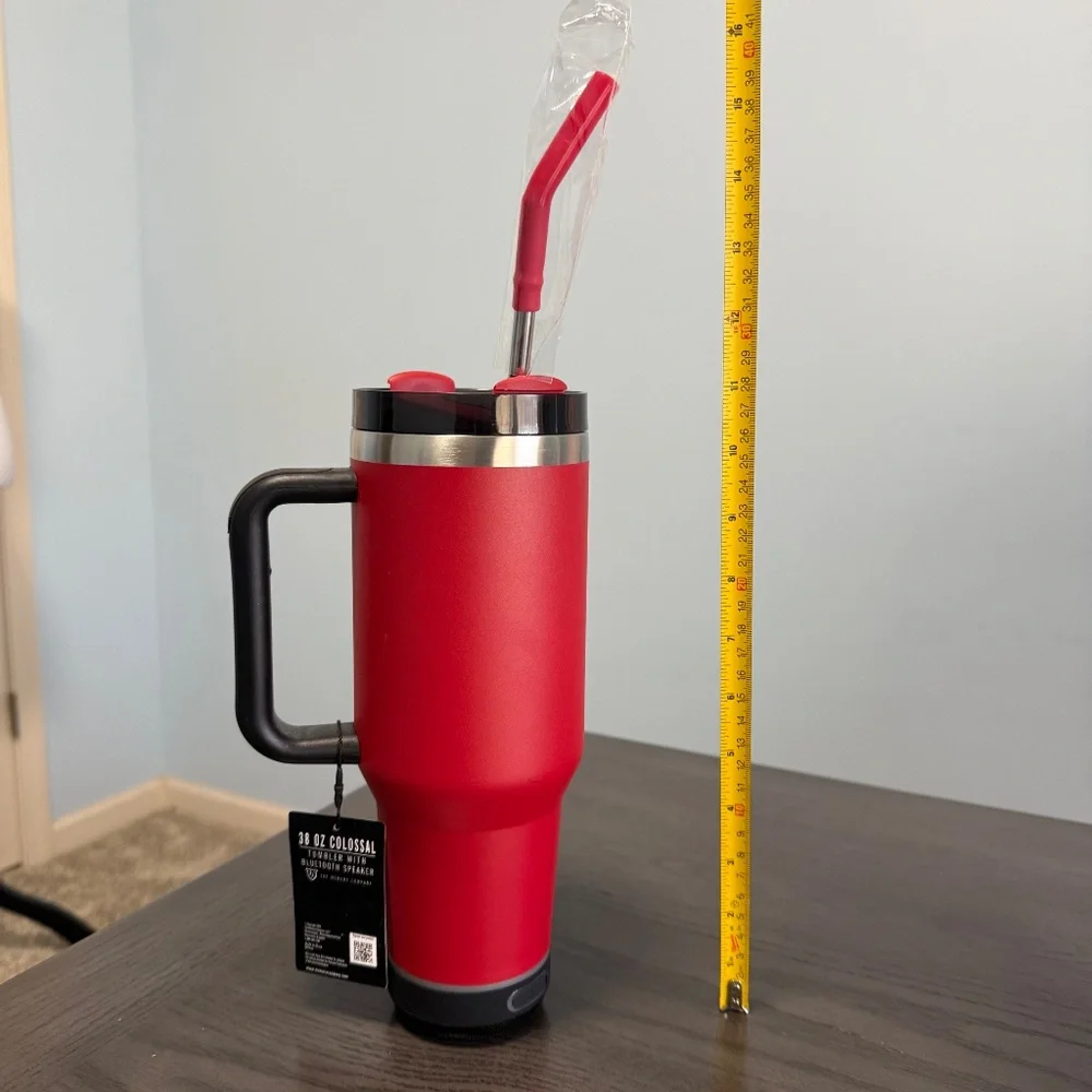 NCAA University Of Georgia UGA Bulldogs Huge 38 Oz Tumbler w/Bluetooth Speaker‎